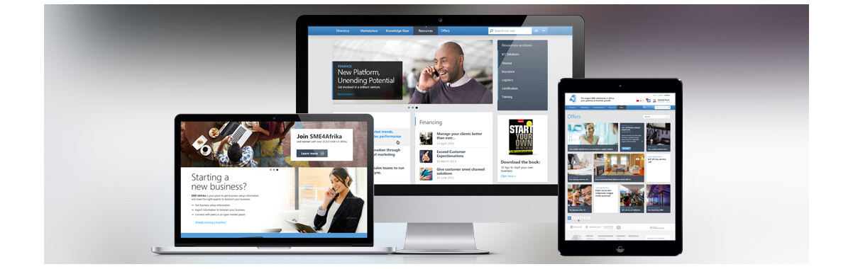 microsoft biz4afrika mockups