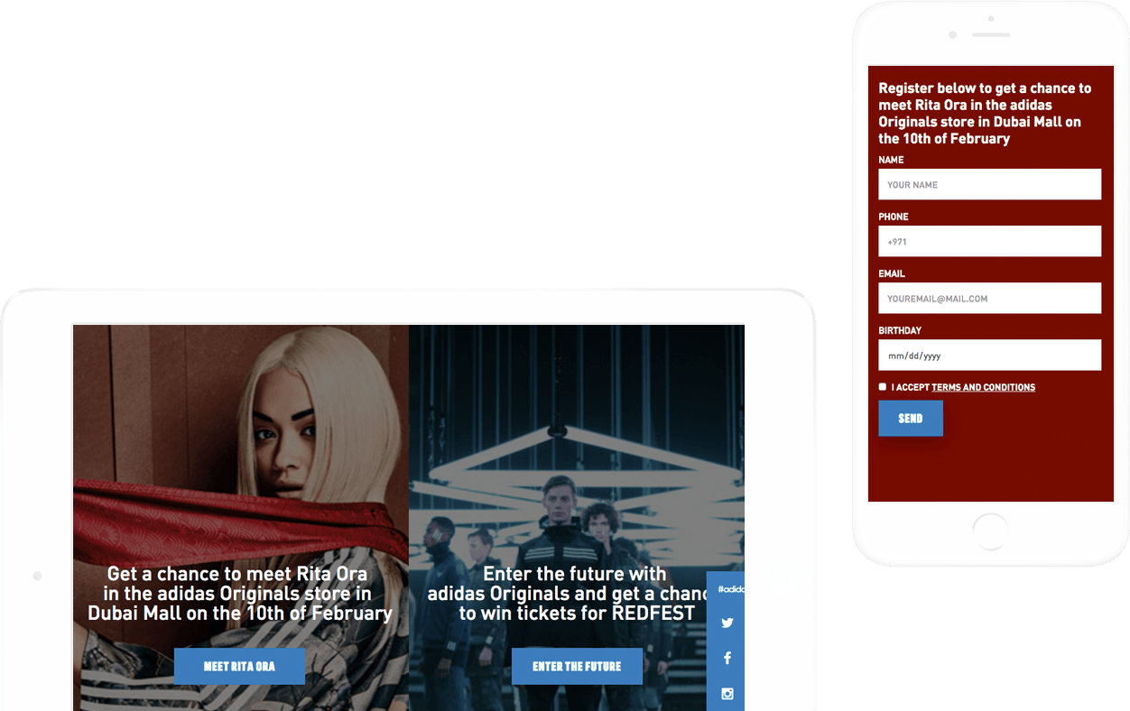 adidas redfesr ui design