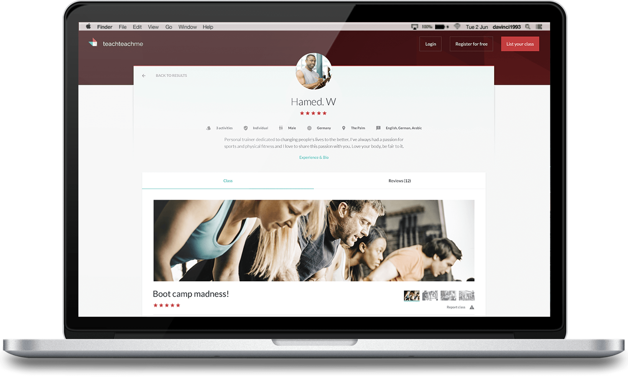 Teach teach me mockup