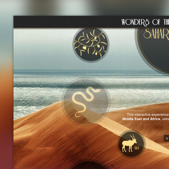 IE9 Wonders of Arabia Microsite
