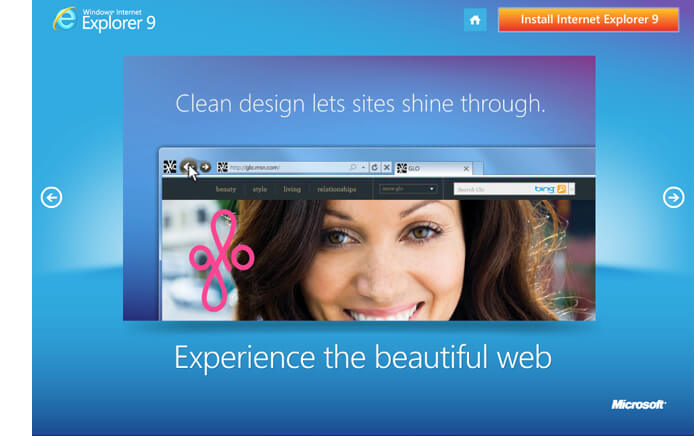 internet explorer 9 auto installation screenshot
