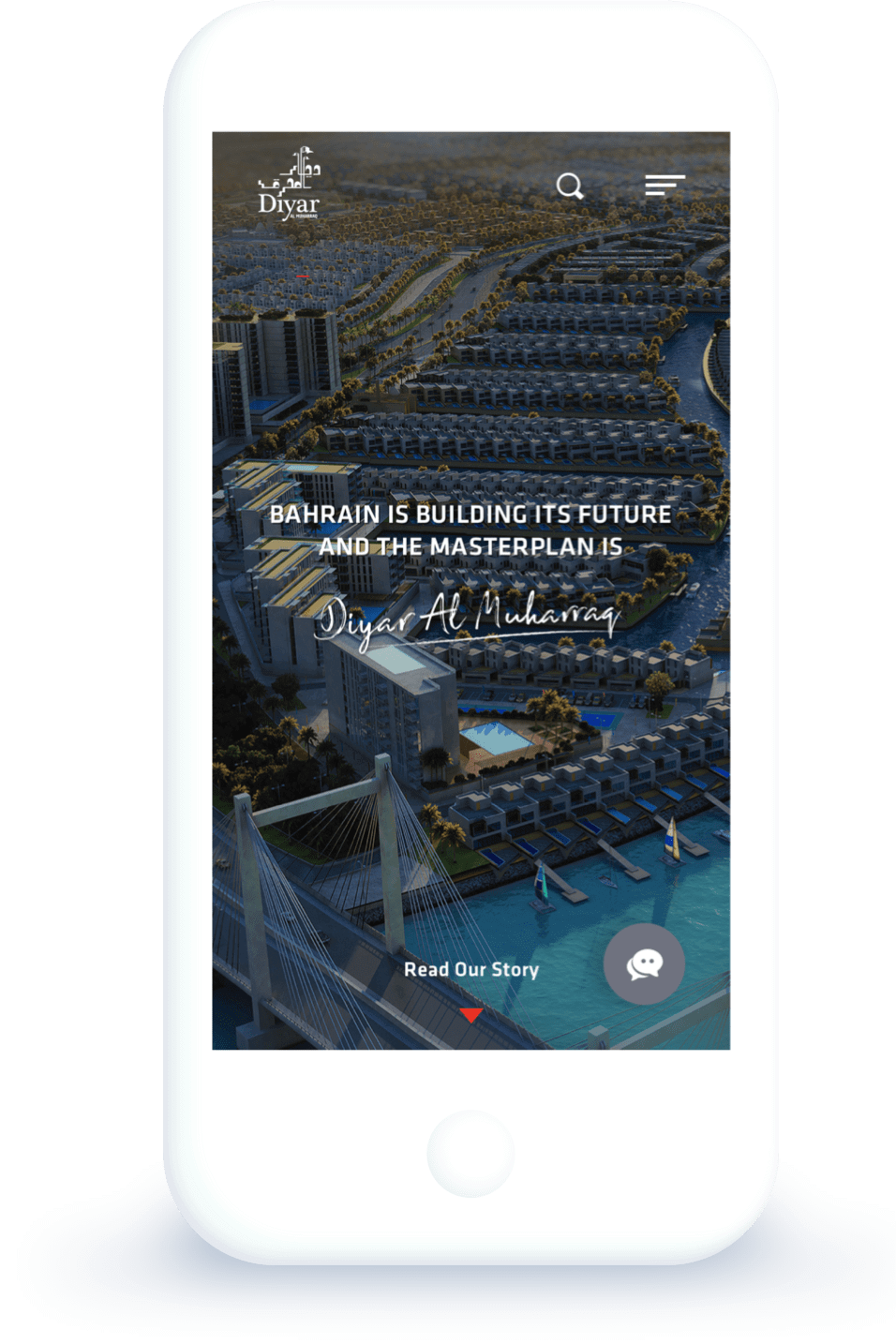 diyar website phone mockup