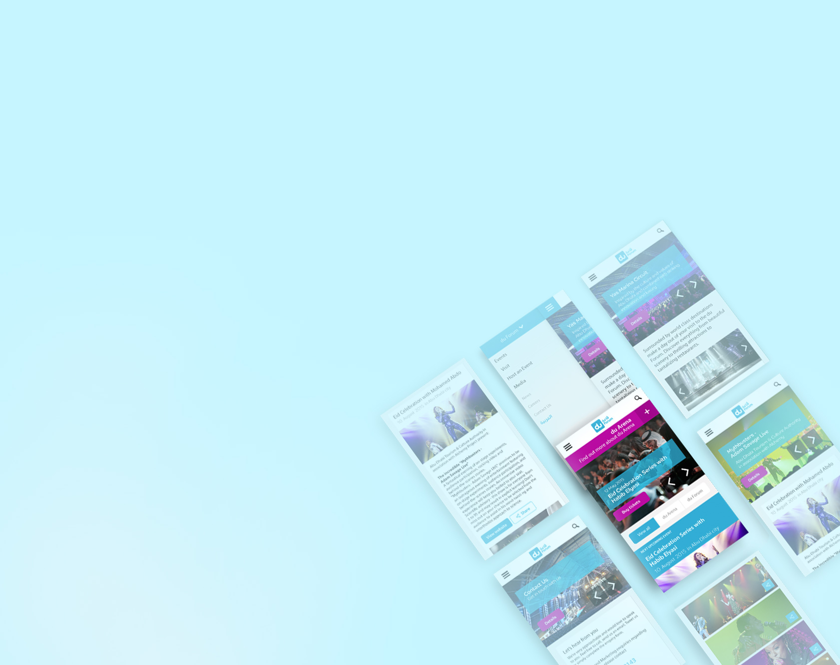 du forum & dur arena website design results