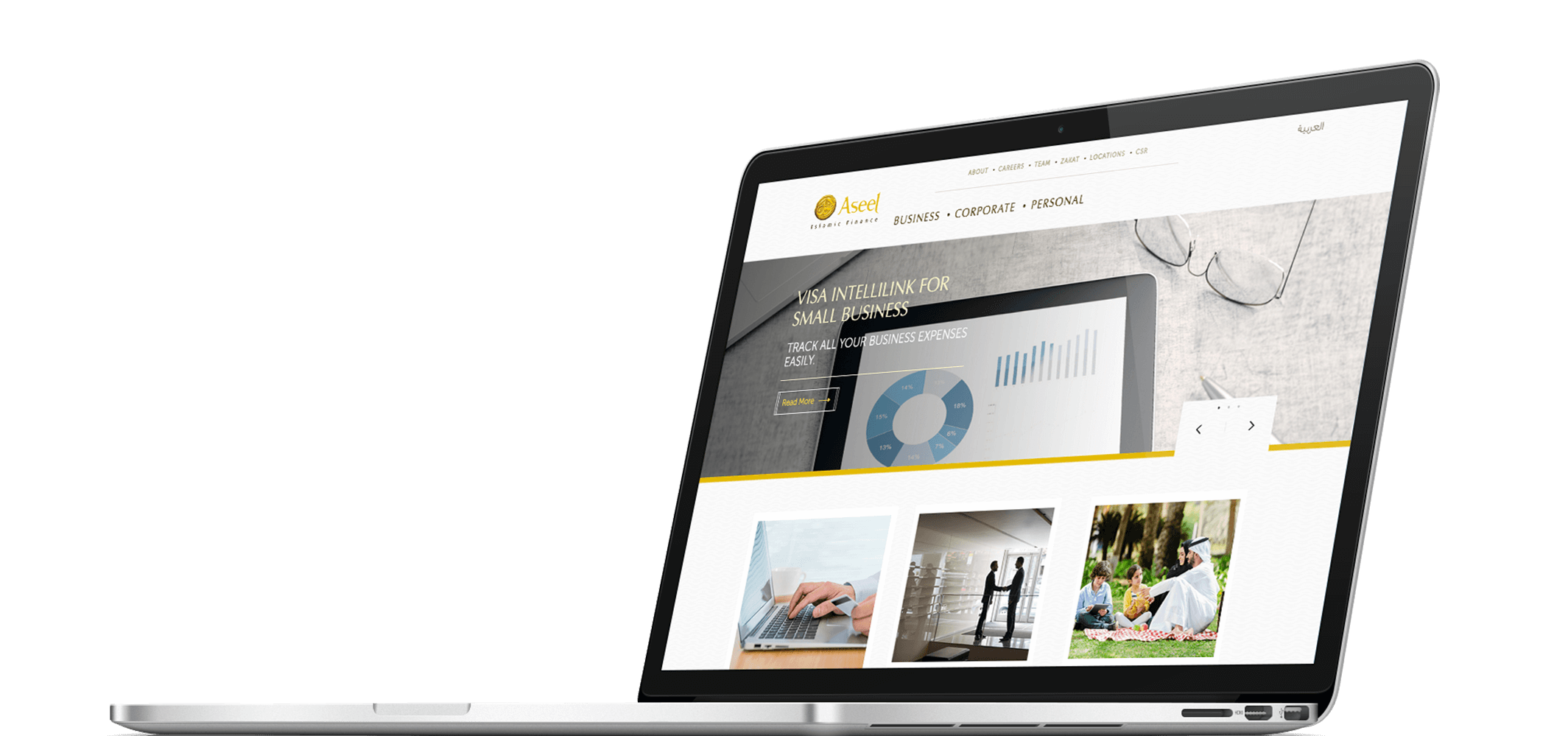 aseel website mockup