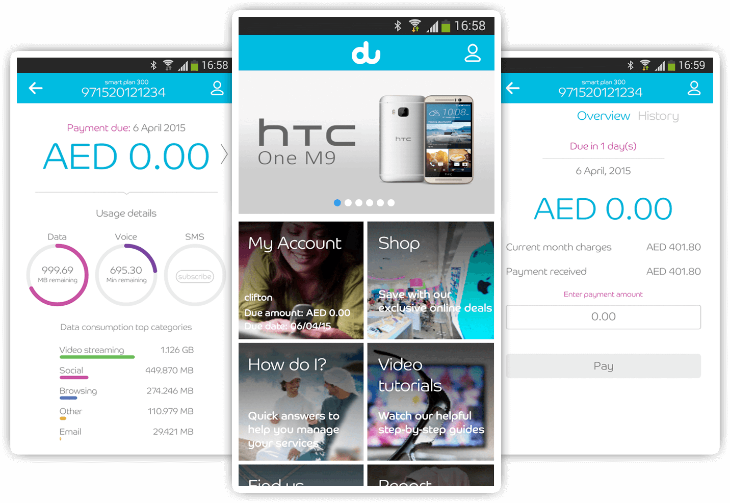 du selfcare app screenshots