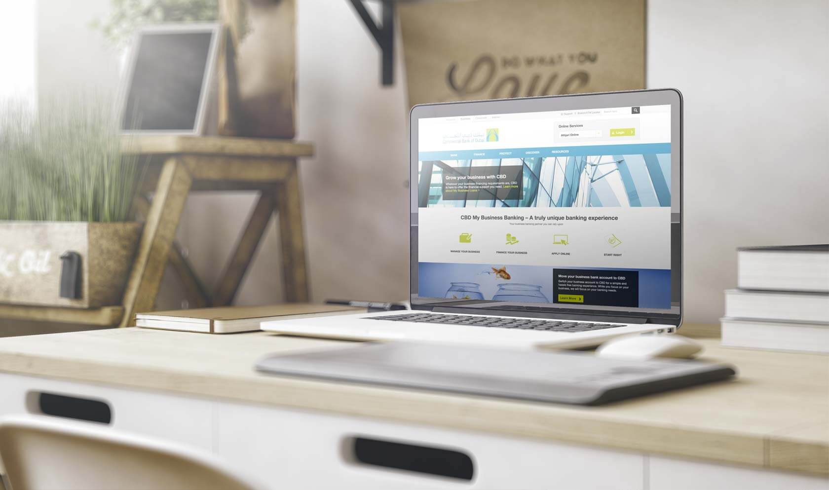 Commercial Bank of Dubai website case study banner