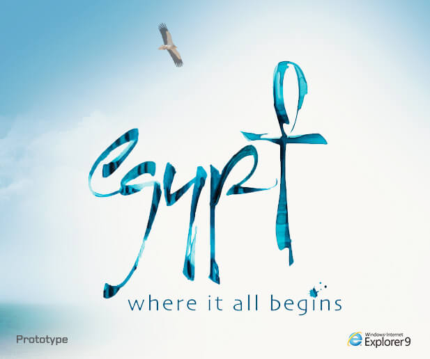Internet explorer journey to egypt microsite case study banner