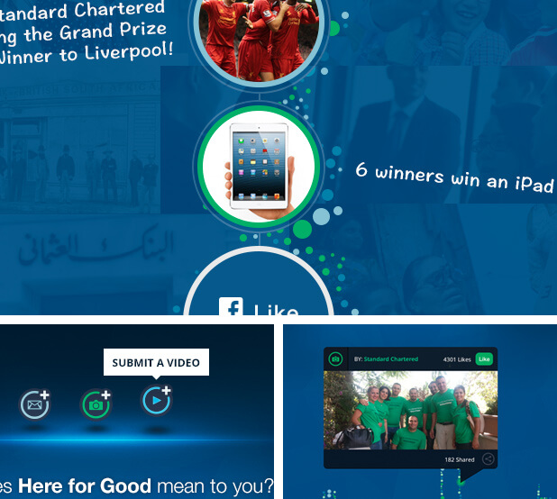 standard chartered facebook campaign screenshots