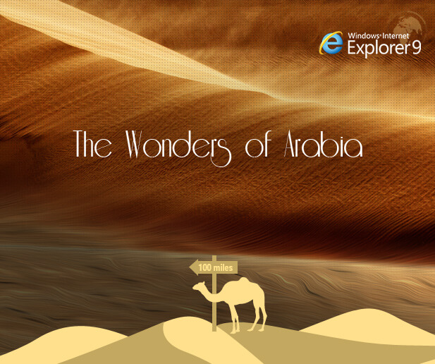 internet explorer wonders of arabia microsite case study banner
