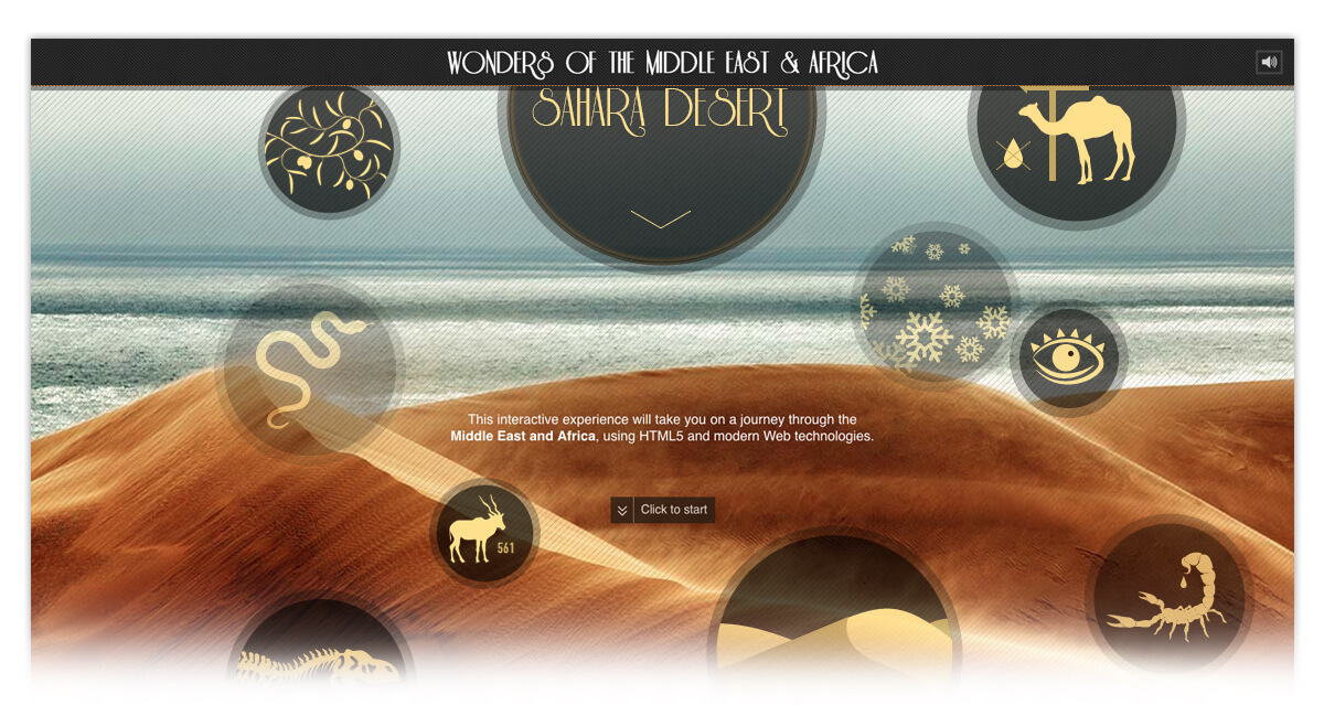 internet explorer wonders of arabia microsite design