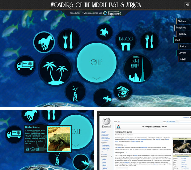 wonders of arabia microsite design