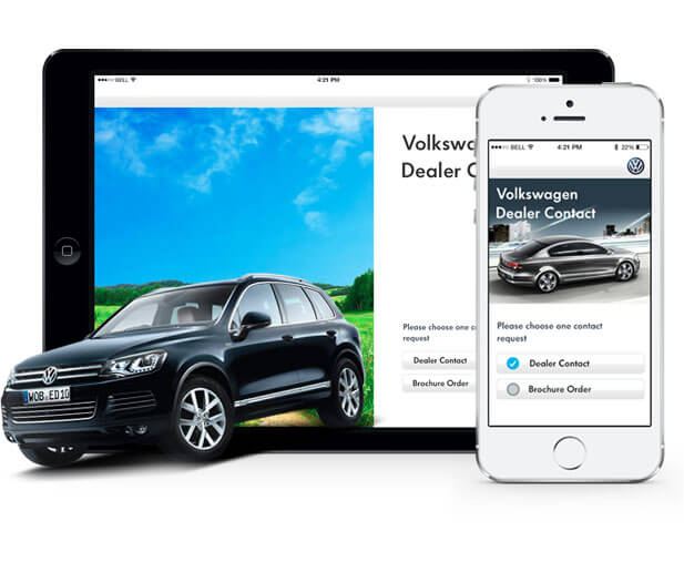 volkswagen dealer app case study banner