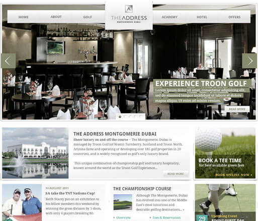 montgomerie website screenshot